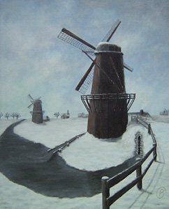Windmills in Snow
